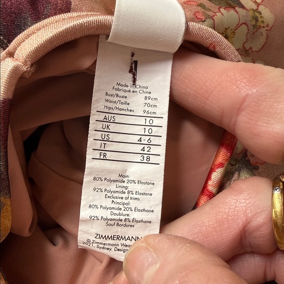 Zimmermann Cassia Frill Ruffle Halter Neckline Faux Wrap One Piece Swimsuit 4-6 - Picture 14 of 15